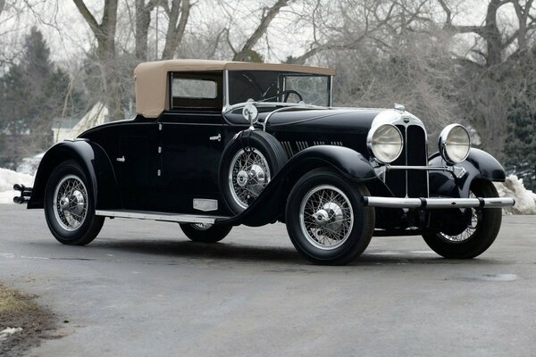 Retro Car Beautiful car photo. An unusual photo of the car. Vintage car