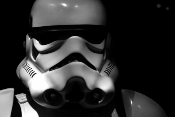 Star Wars Stormtrooper image en noir et blanc