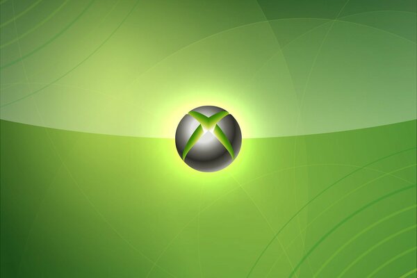 Logotipo de XBox sobre fondo verde con degradado