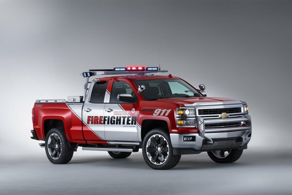 Fire truck of American rescuers