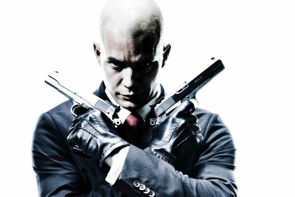 Hitman-Film auf weißem Hintergrund