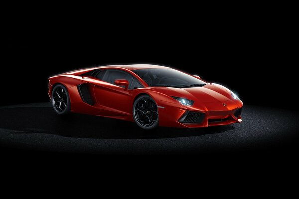 Coche rojo lamborghini lp700-4