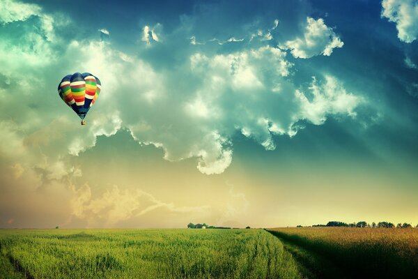 Let s fly in a hot air balloon