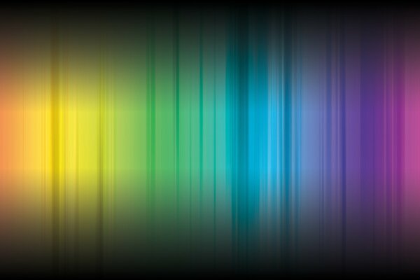 Spectrum of different colors on a black background