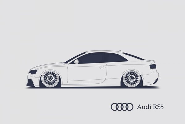 Der neue Audi rs5 im minimalistischen Design