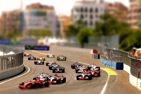Formule 1-courses de voitures de sport