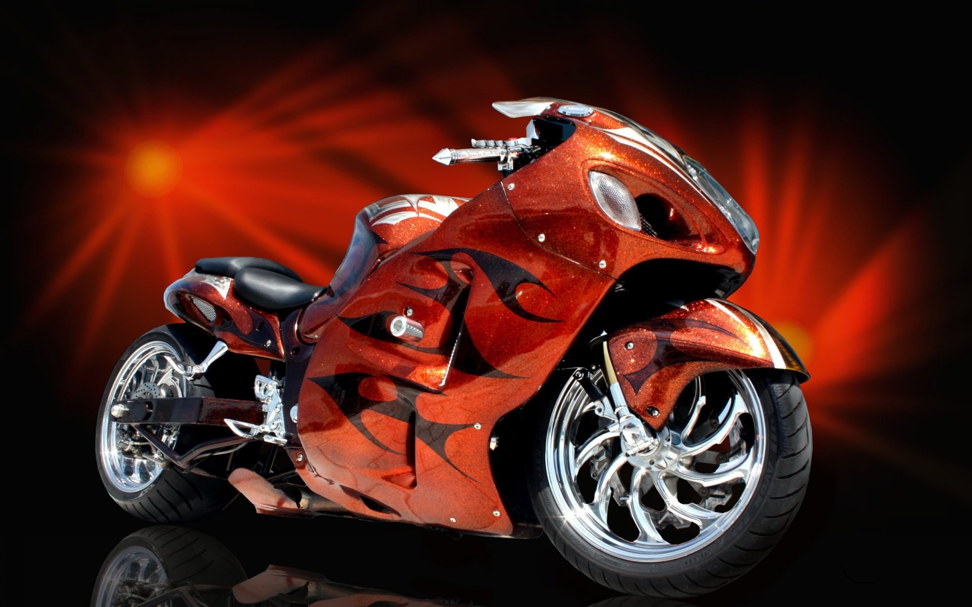 red sportbike tuning airbrush