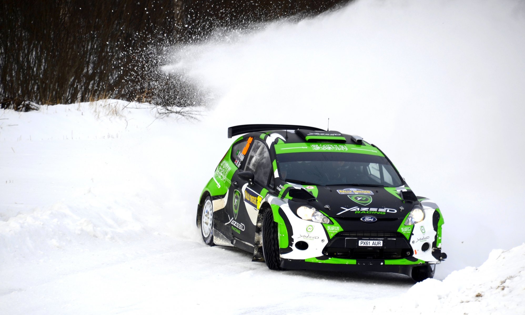 ford fiesta rallye wrc yazid al raji hiver neige dérapage rallye