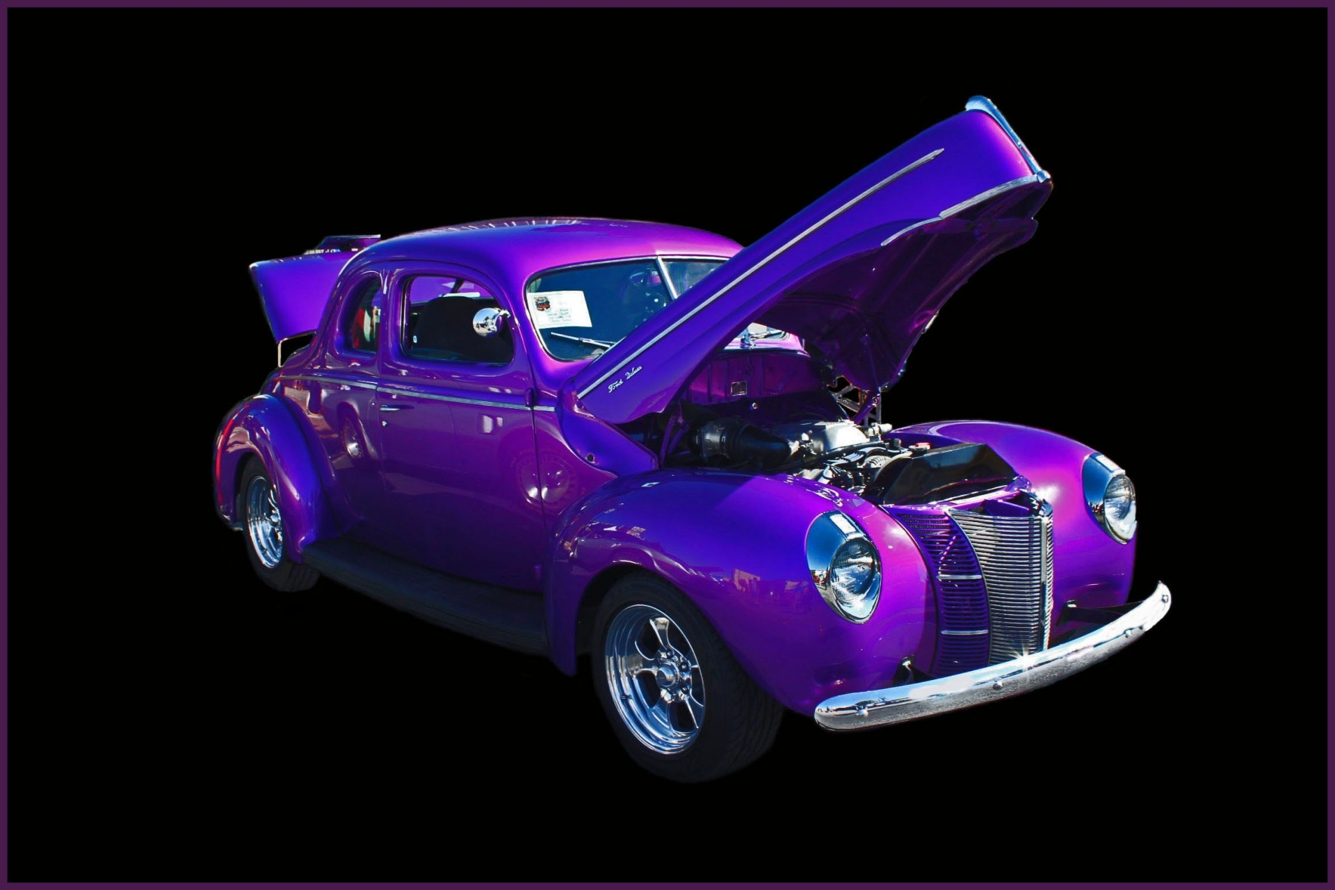 auto voiture ford violet