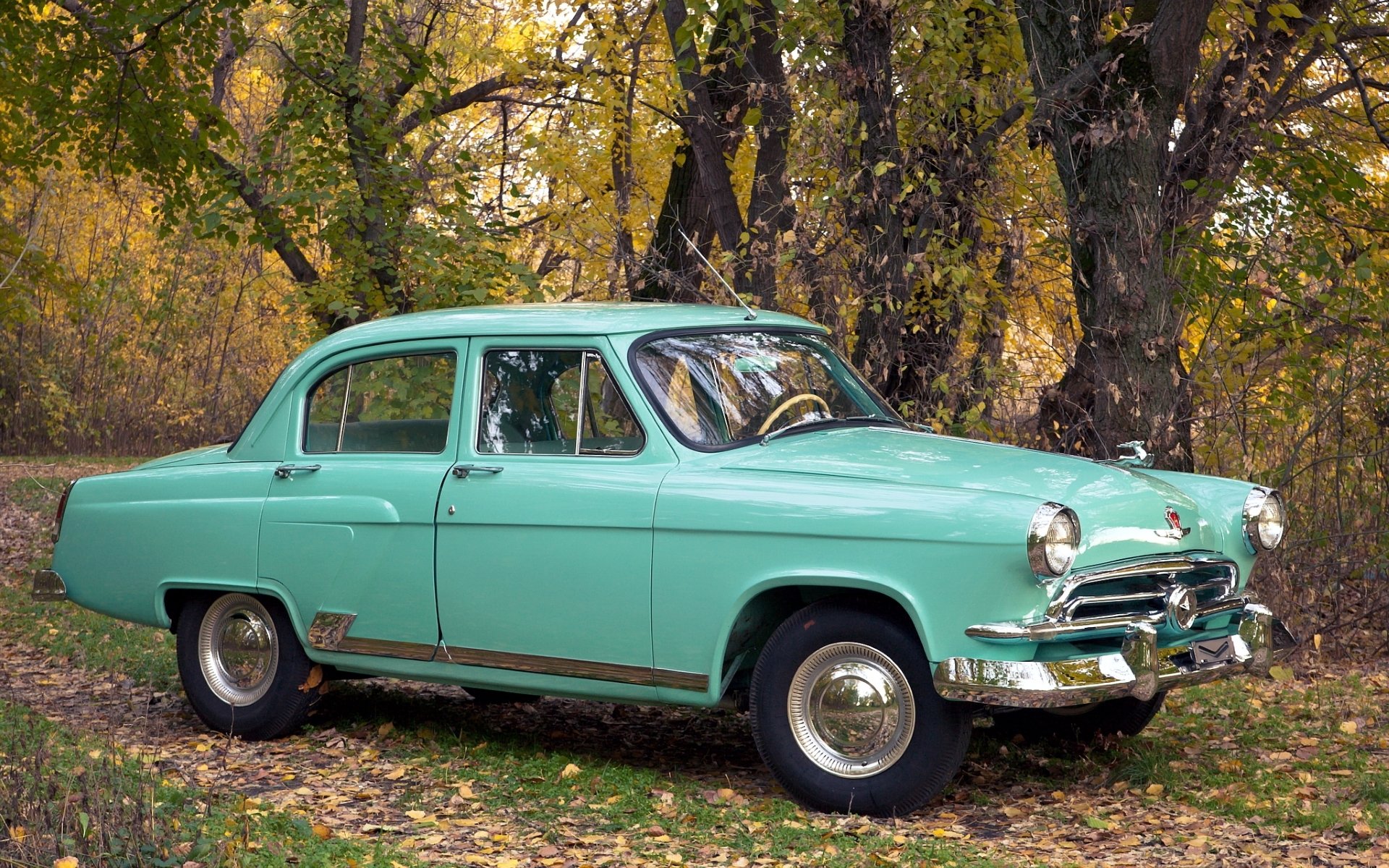 gaz m-21 volga classico anteriore sfondo