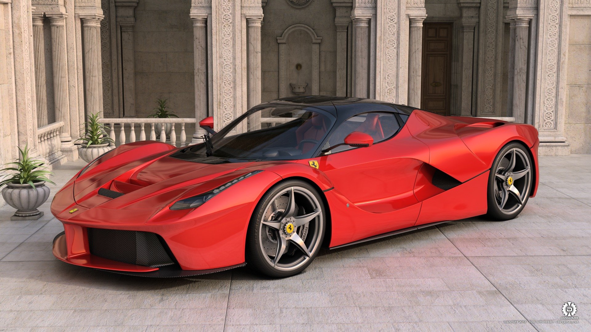 ferrari laferrari czerwone samochód supersamochód ferrari laferrari auto czerwone