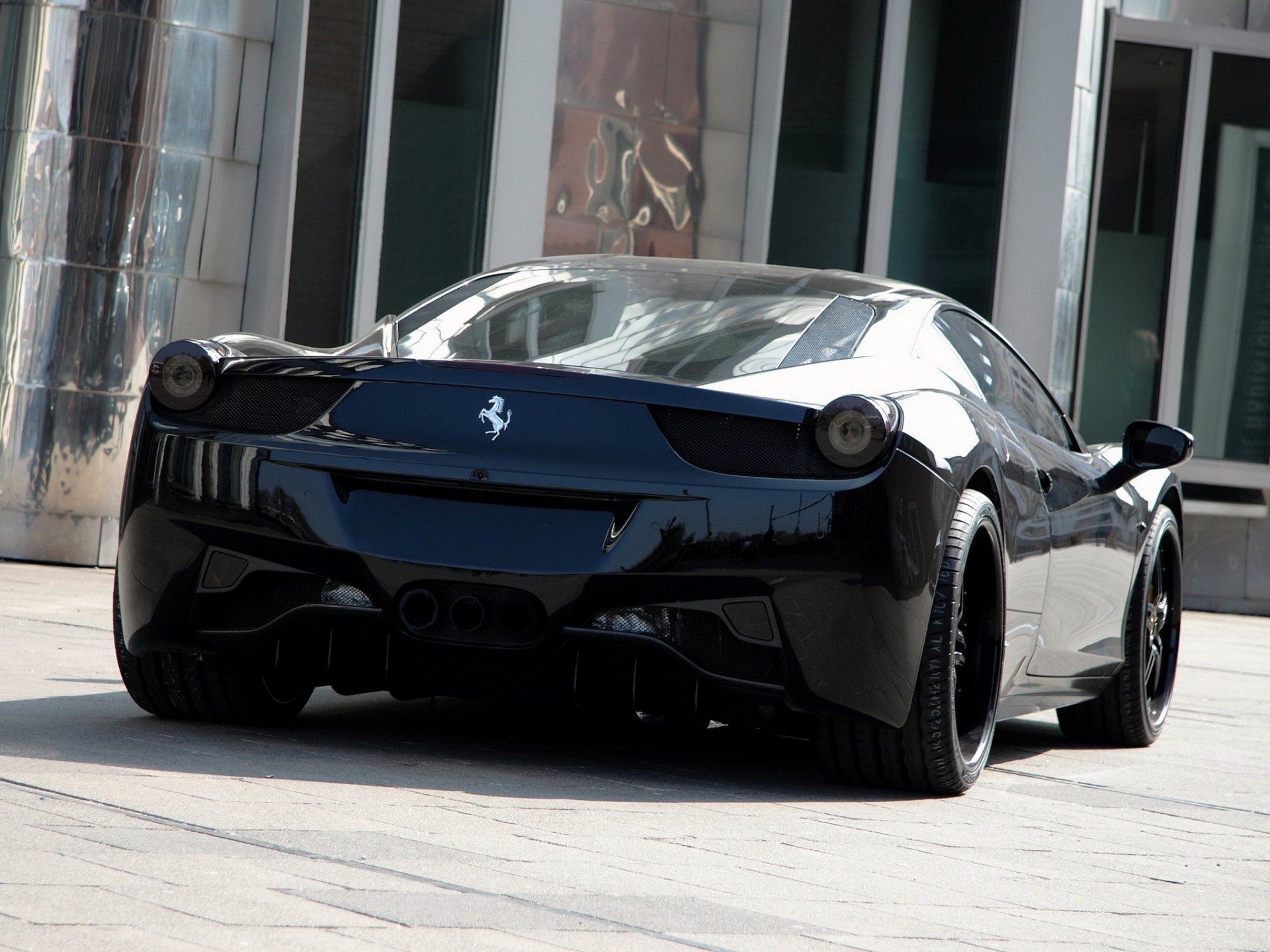 anderson deutschland ferrari 458 italia schwarz carbon edition rückansicht schwarz ferrari