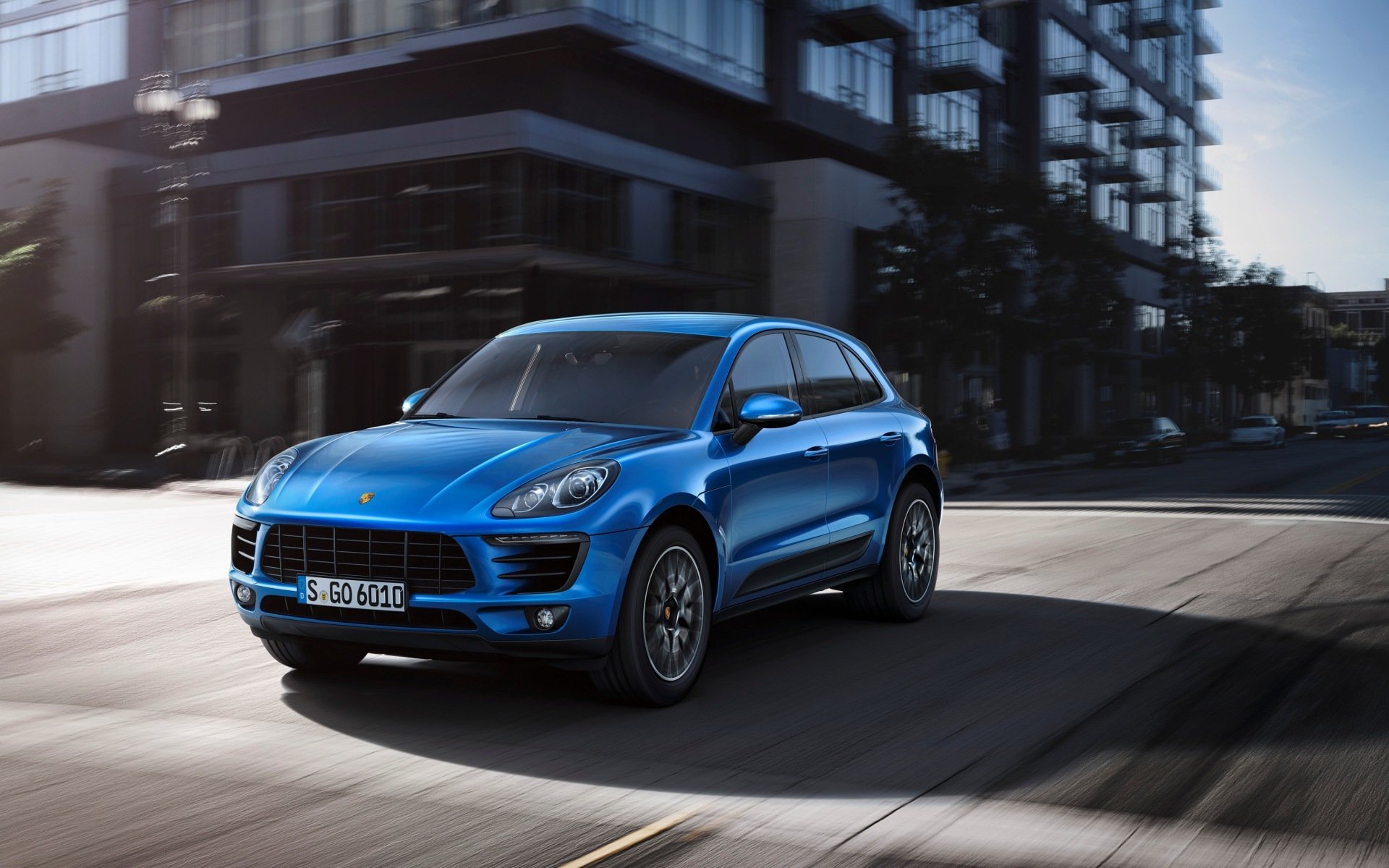 porsche macan macan s 2014 suv parkett jeep straße metropole