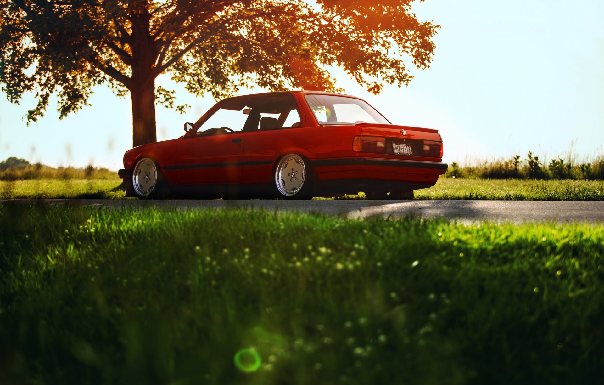 bmw e30 czerwone bmw seria 3 czerwony profil