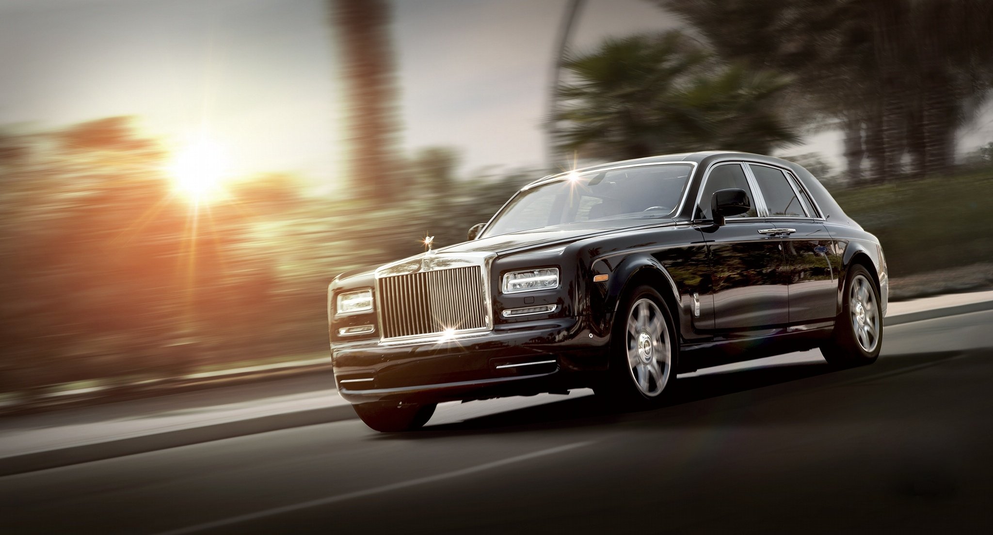 rolls royce phantom престижная черный передние