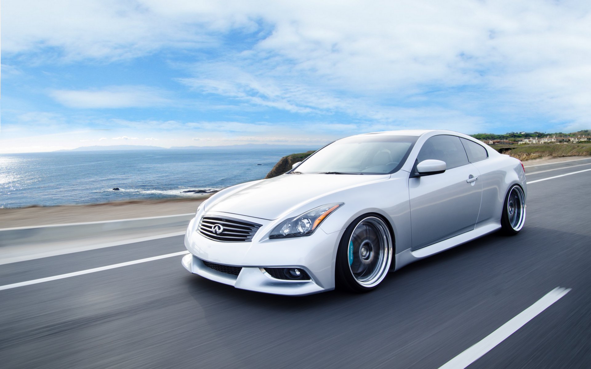 infiniti g37 автомобиль инфинити купе в движении hq обои