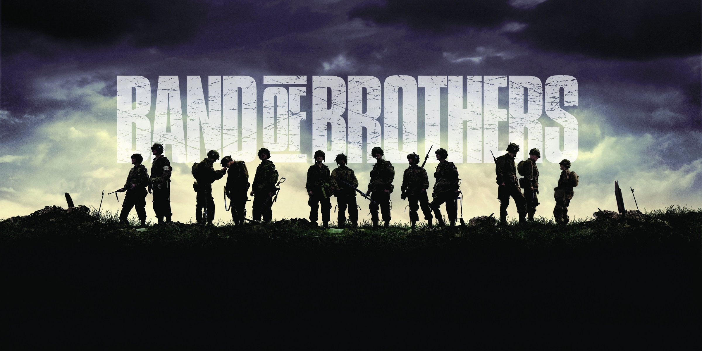 band of brothers frères d armes série tv film prêt au combat film gens inscription ciel soirée armes soldats obscurité