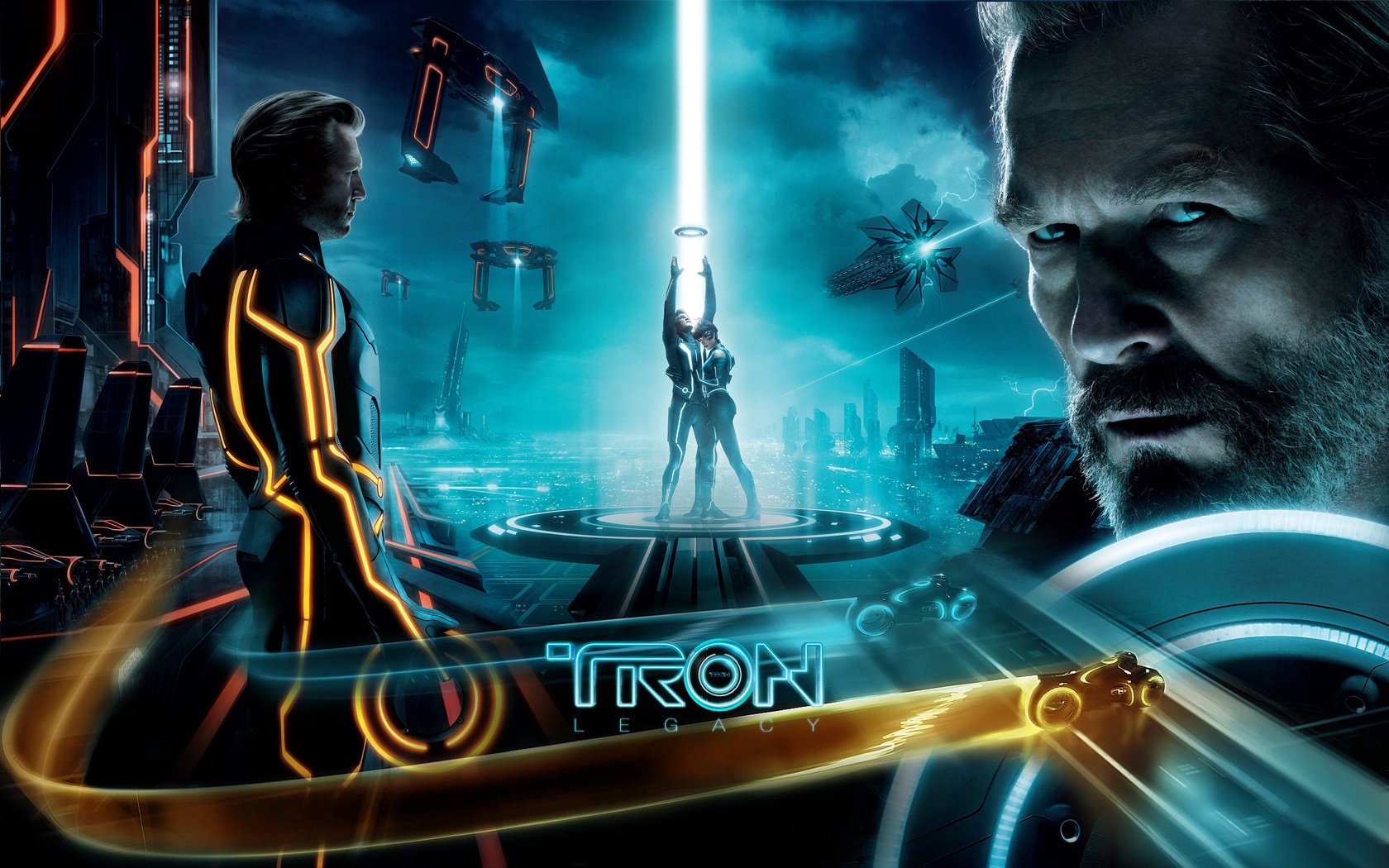 pillar of light tron legacy tron legacy neon techno light cycles flynn clu future futurism style dark background actors inscription logo men movie actor