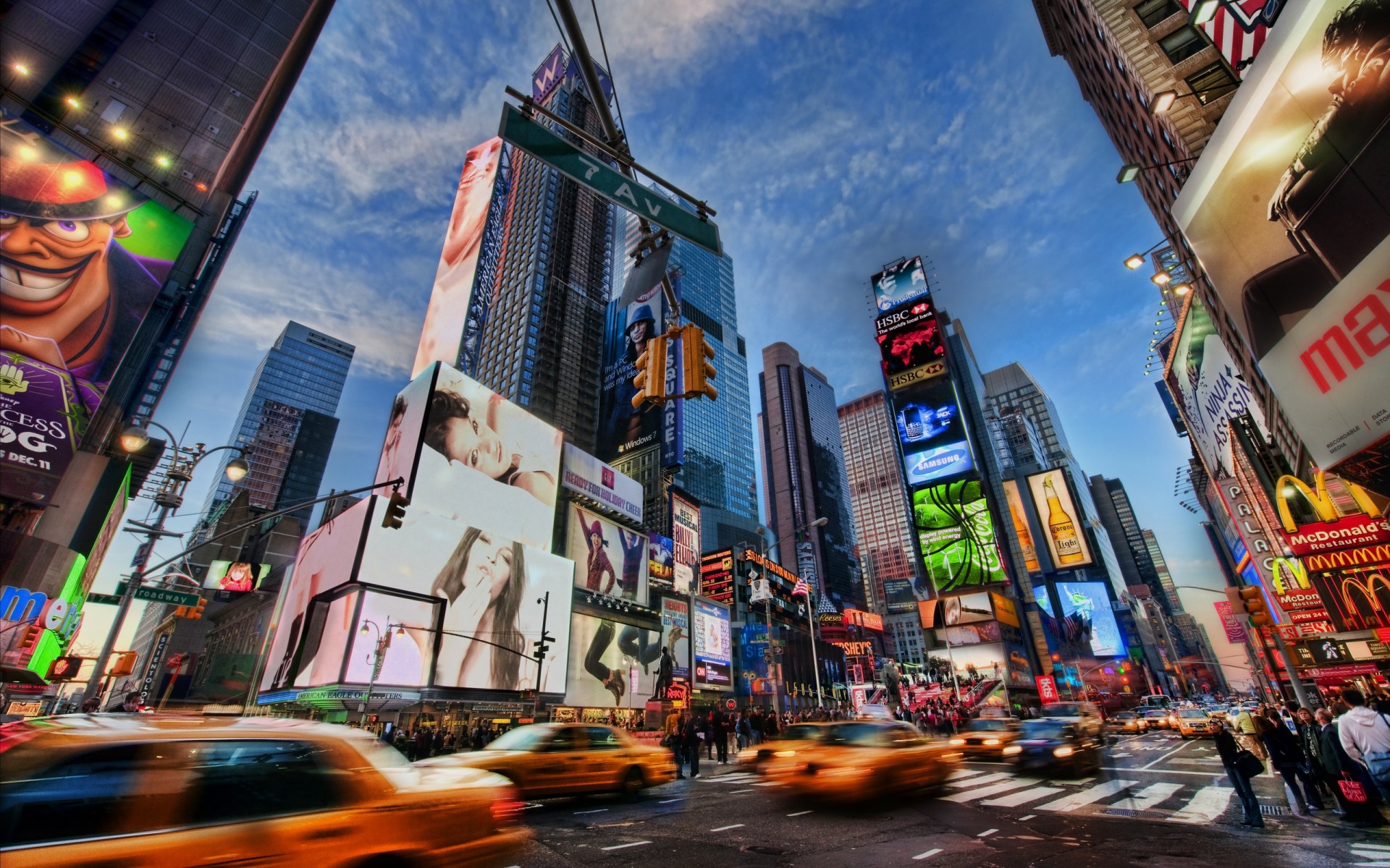 taxi 7 avenue new york gratte-ciel