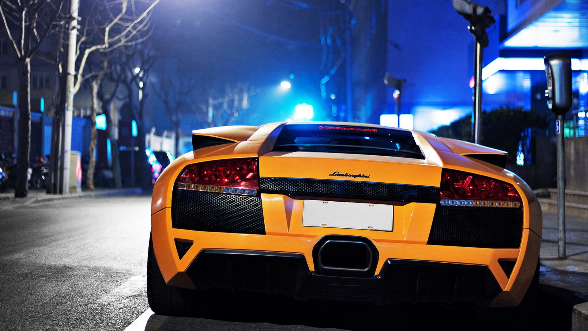 lamborghini murcielago оранжевый с.в. боке