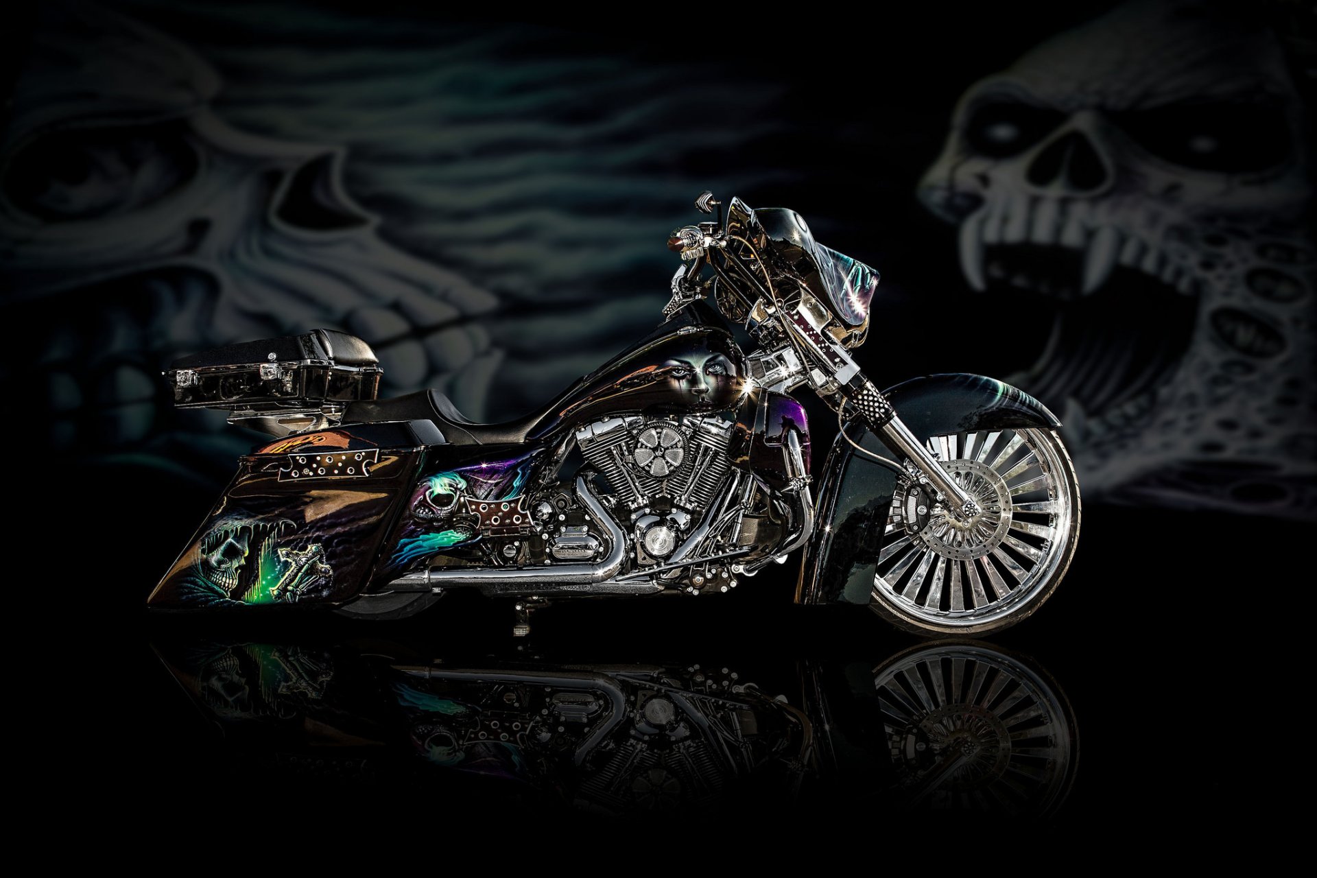 motorcycle bike style design airbrushing power background