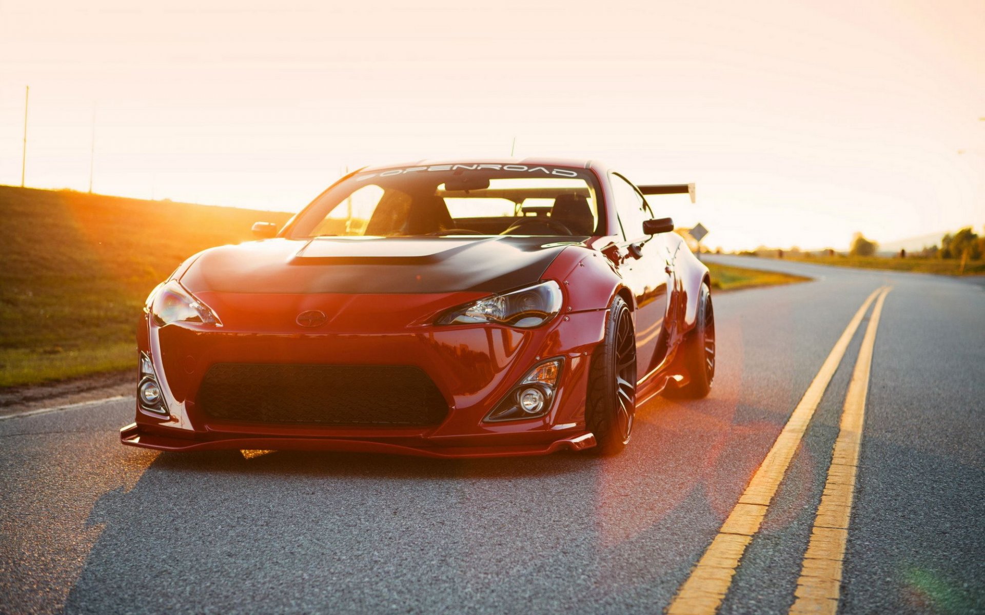 toyota gt86 scion fs-r brz coche tuning rojo