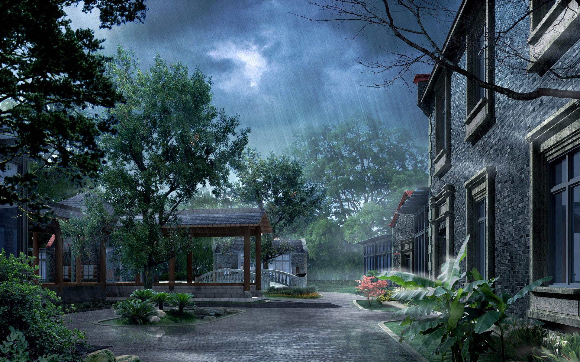 photoshop rain yard