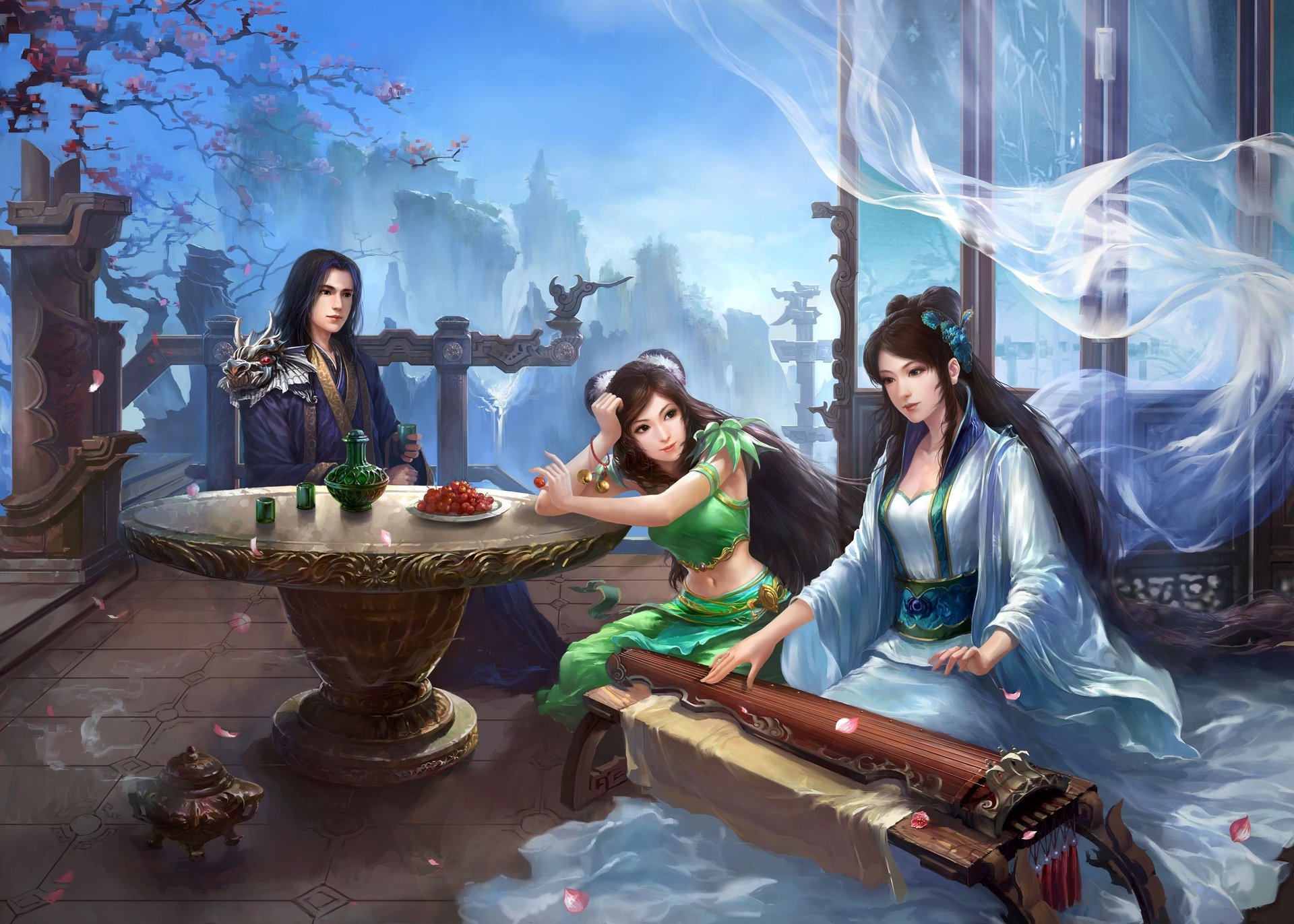 ancient china food spring jade dynasty guy mmorpg heroes anime drawing