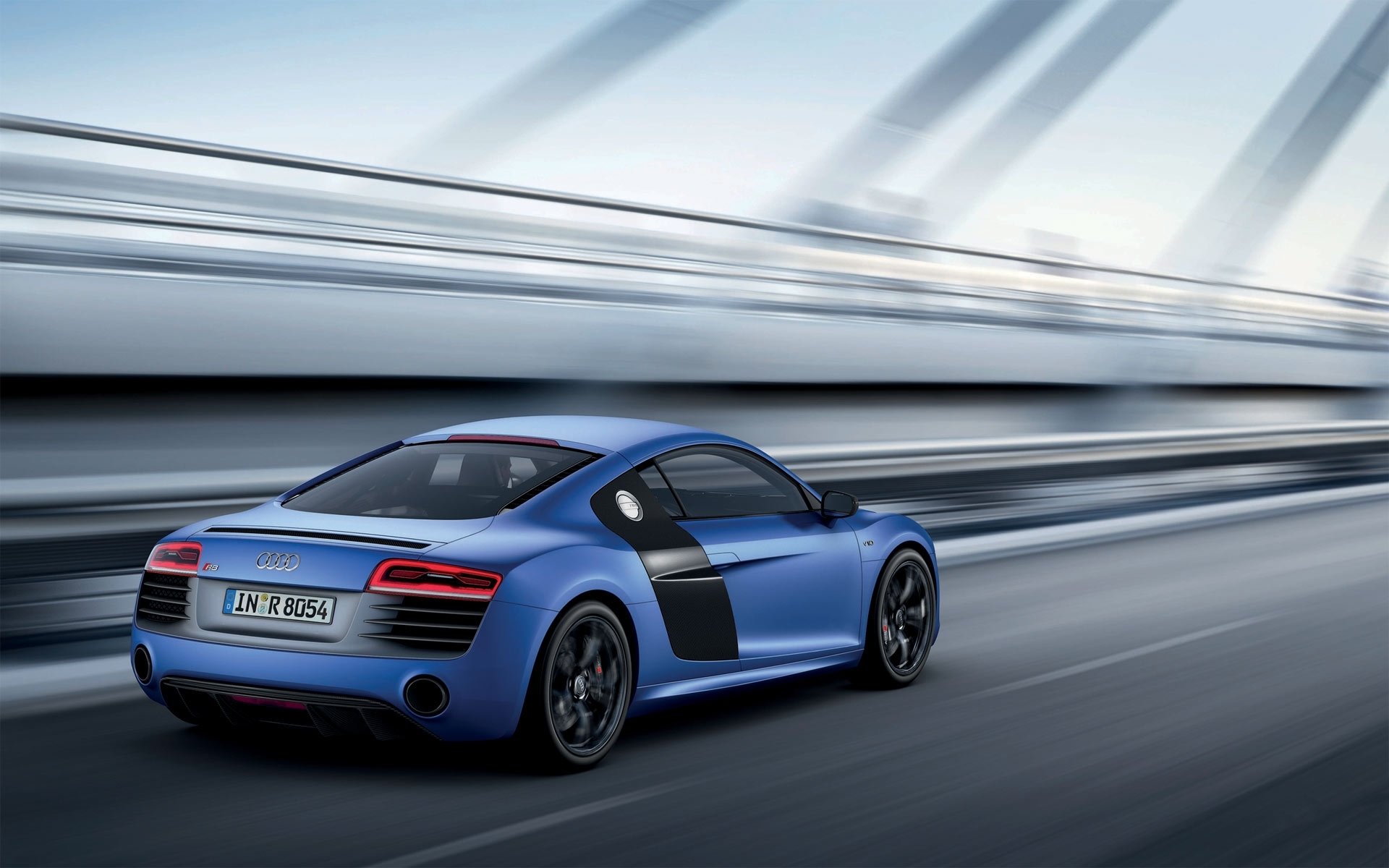 audi r8 v10 auto sportiva audi auto blu in movimento kupe