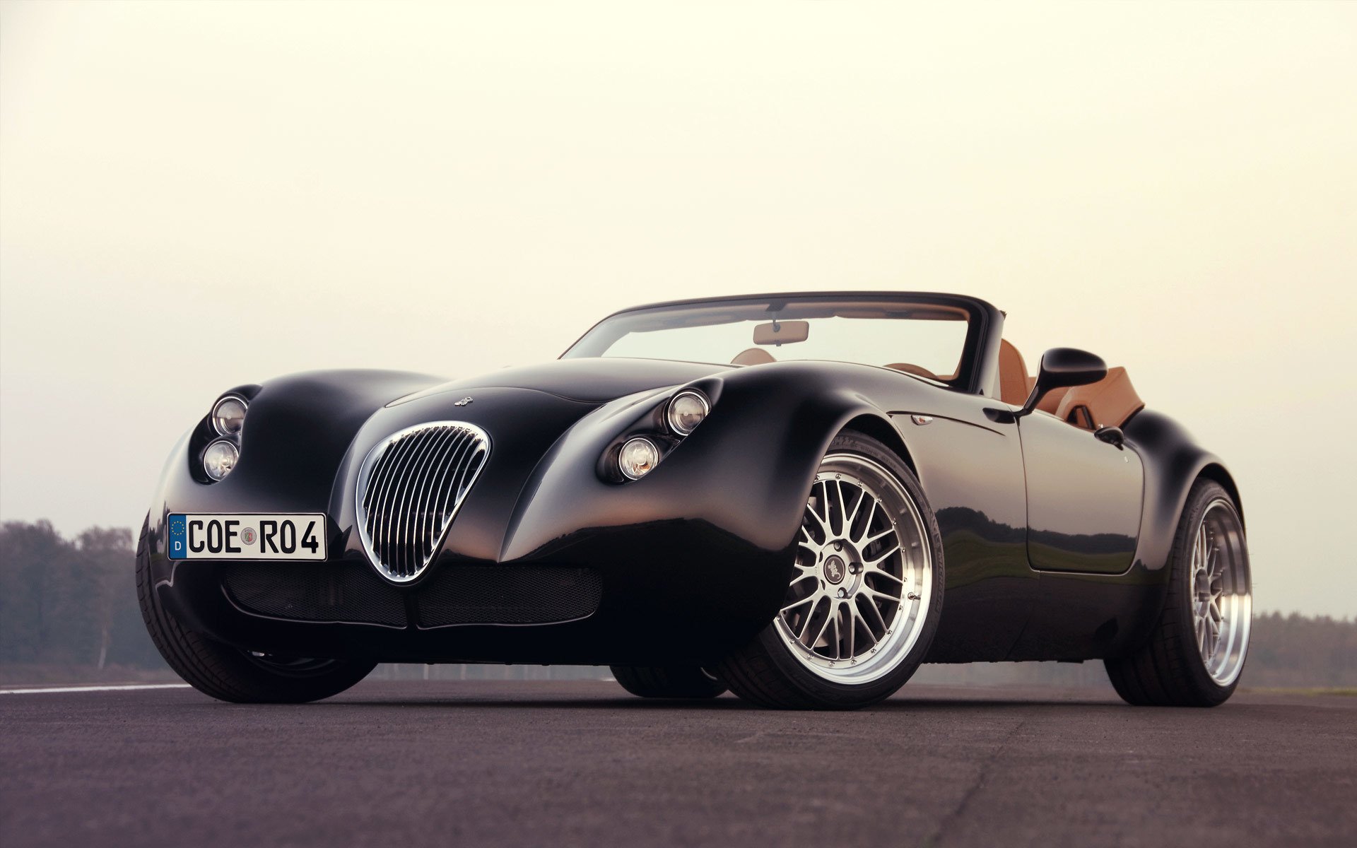 fond d écran voiture noir wiesmann roadster mf4 / mf4-