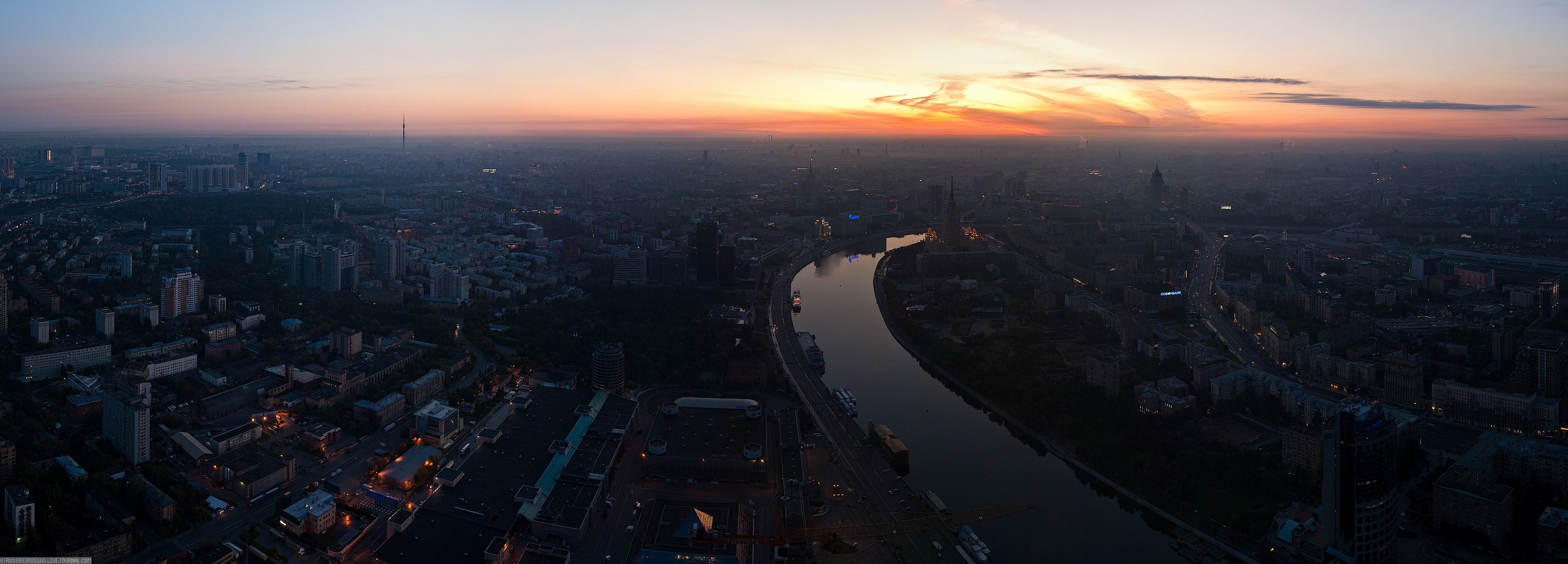 moskau fluss zuhause morgen himmel panorama