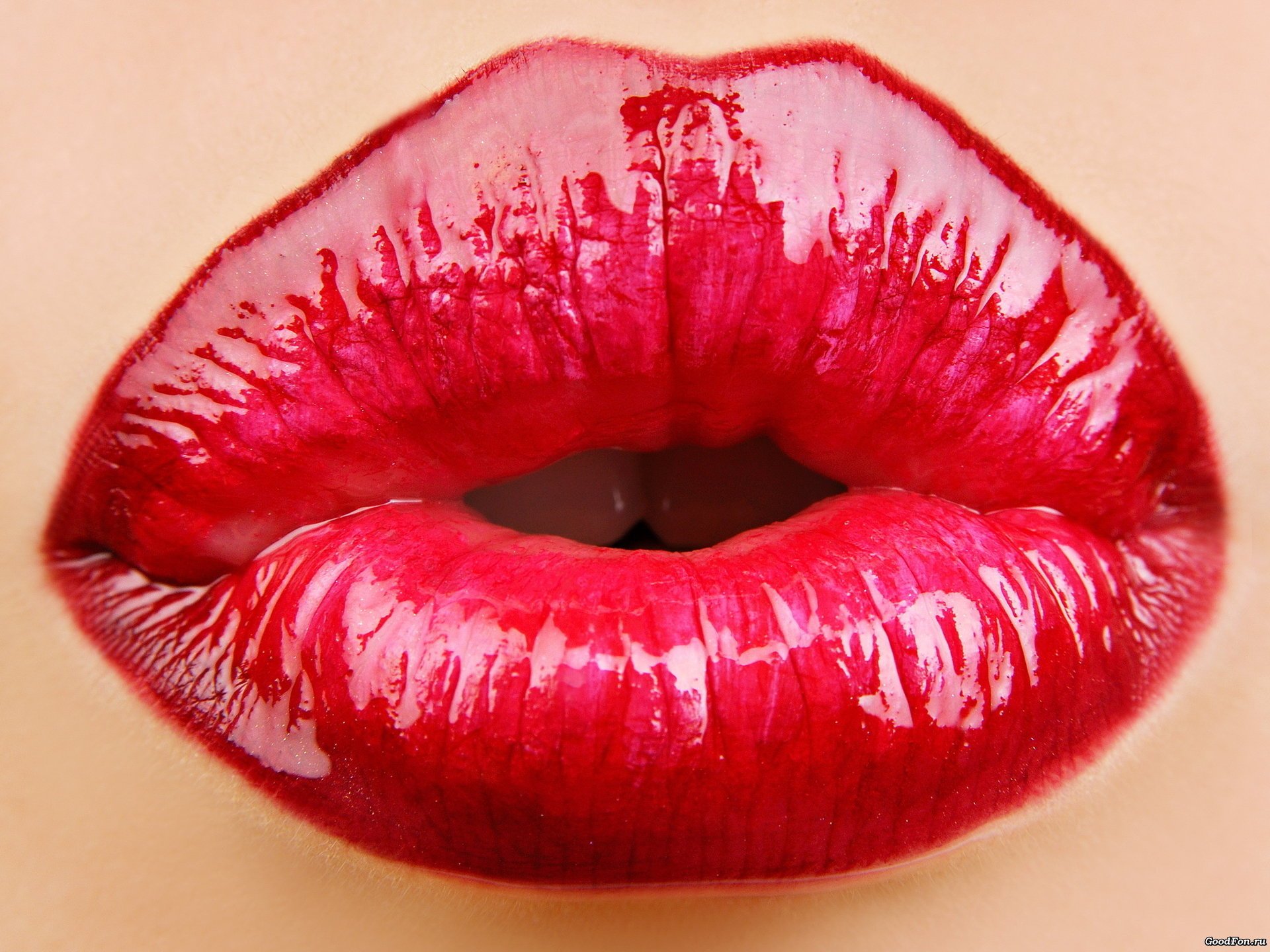 boca labios lápiz labial rojo sexy labios brillo macro chicas