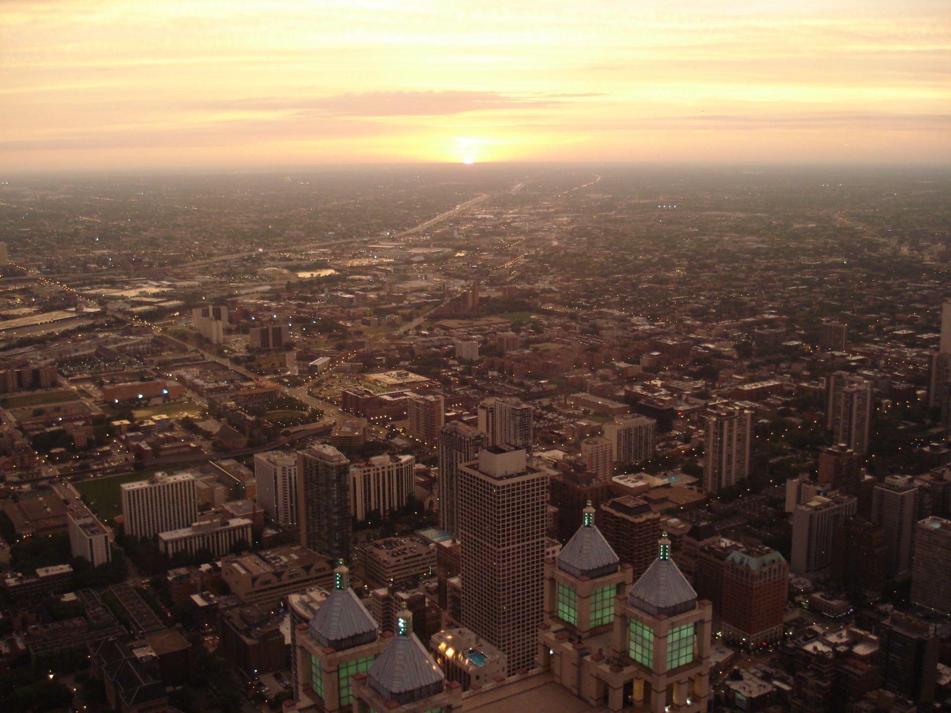 chicago illinois puesta de sol