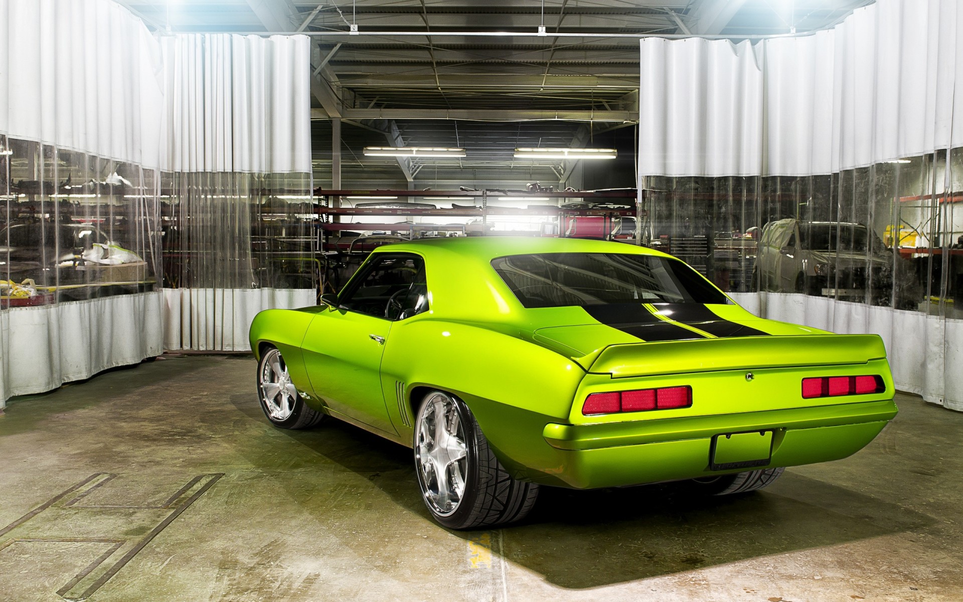 garage voiture brouette chevrolet camaro