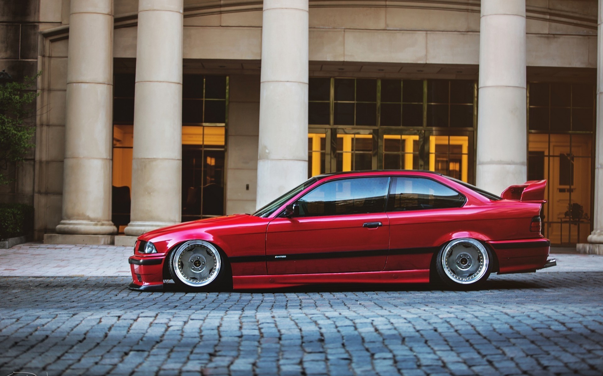 vehicles bmw red wheel