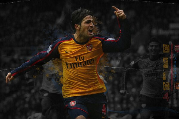 Arsenal Football Club wallpaper. The cry of a running football player