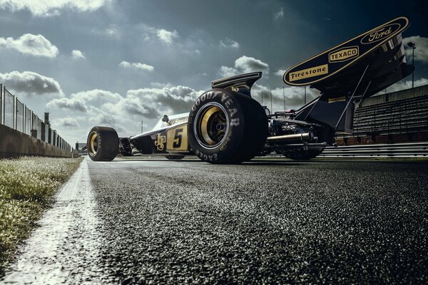 Racing car on the track for racing