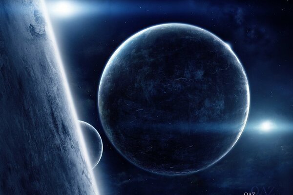 Planeta, Orbita, gwiazdy światło-tylko kosmos