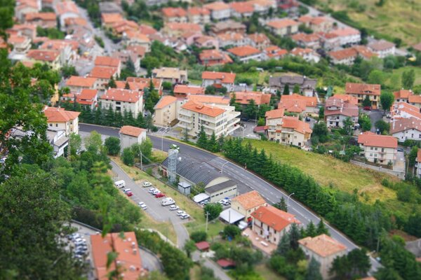 Ville de jouets à vol d oiseau