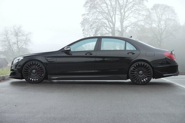 Elegant Mercedes-benz s 63 in a haze of daylight