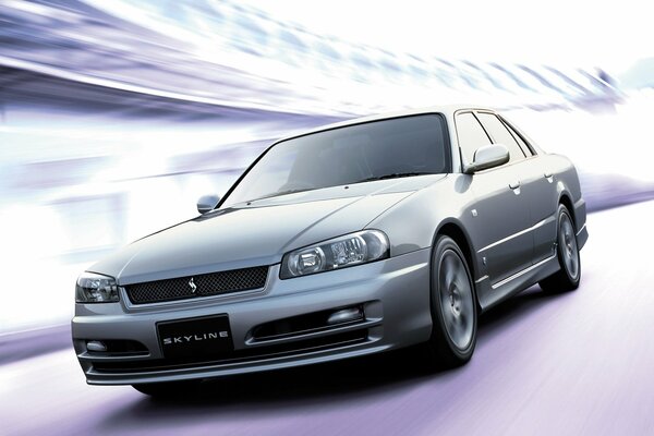 Nissan Skyline Speed Track Rennen