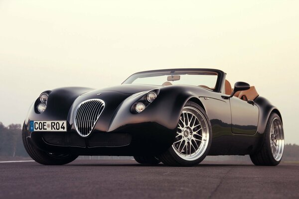 Обои на рабочий стол черный wiesmann roadster