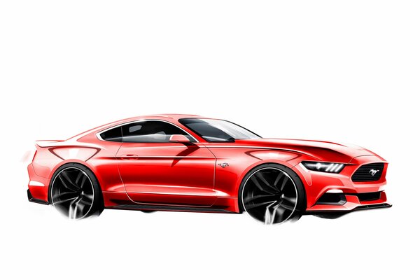 Ford Mustang rouge