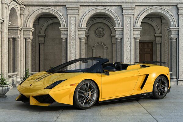 Lamborghini gallardo LP570 convertible yellow