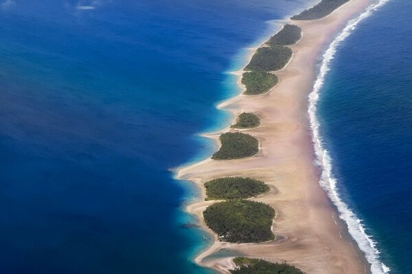 Die Meeresflechte hat sich in der Form der Insel b gebildet