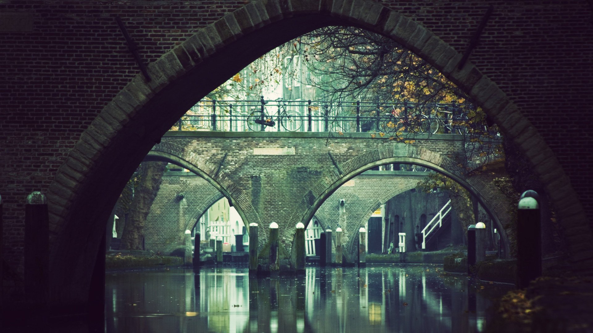 letargia ner cov città ponti acqua fiumi autunno foto pietre bicicletta alberi rami foglie