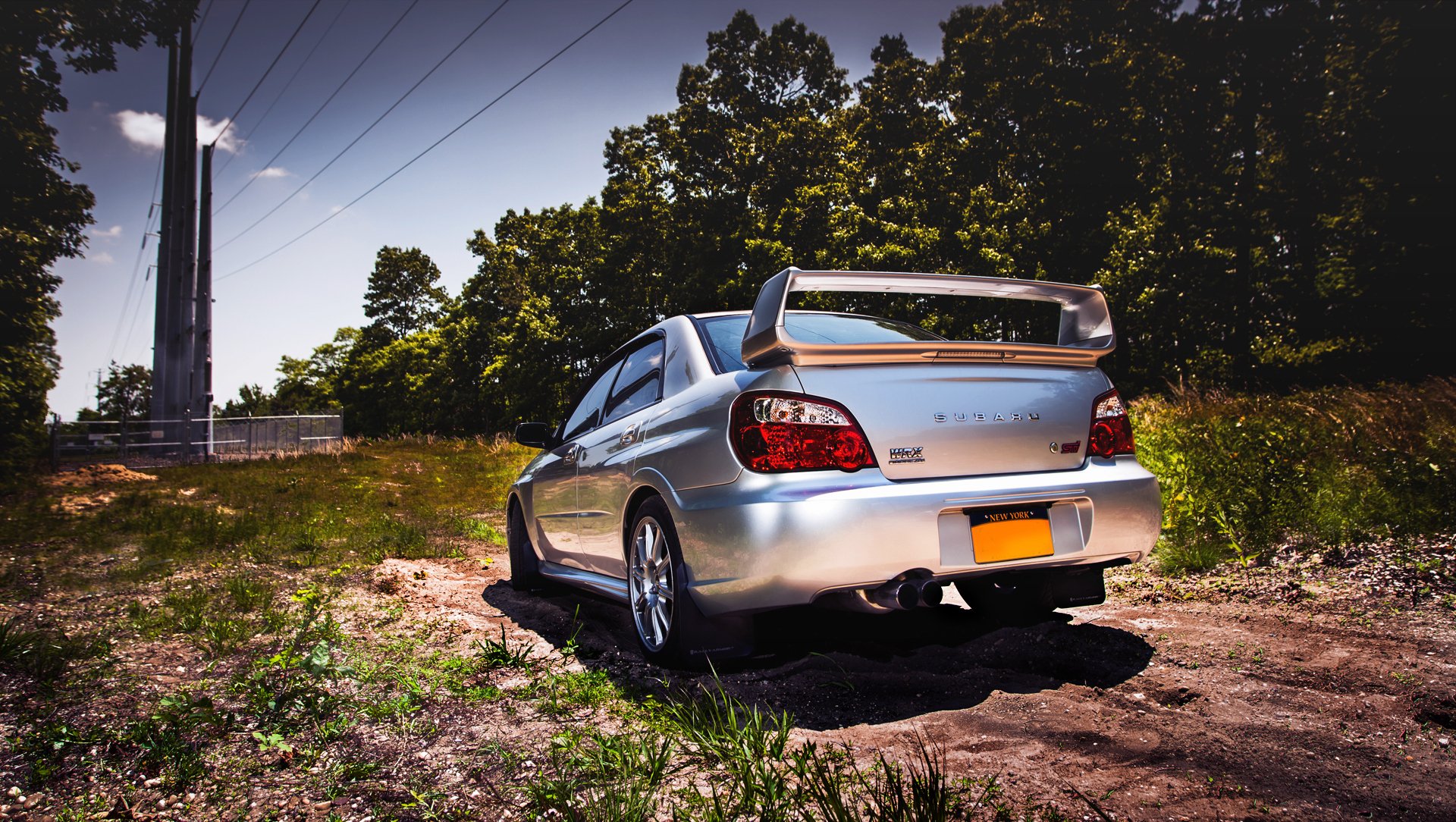 ubaru impreza wrx sti subaru impreza silver rear