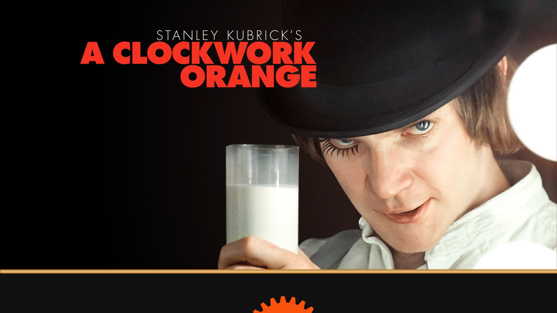 alex moloko bar korova clockwork orange clockwork orange malcolm mcdowell stanley kubrick anthony burgess films cinéma verre lait maquillage inscription chapeau héros acteur