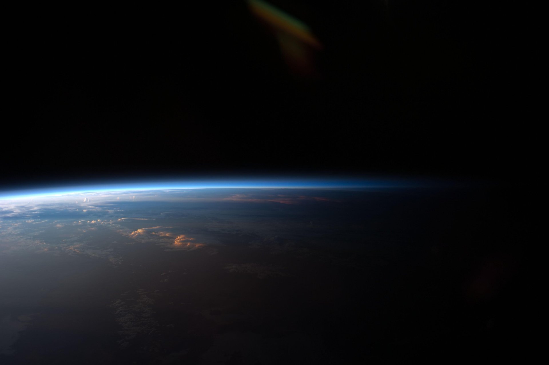 terre nuages coucher de soleil amérique du sud horizon espace univers