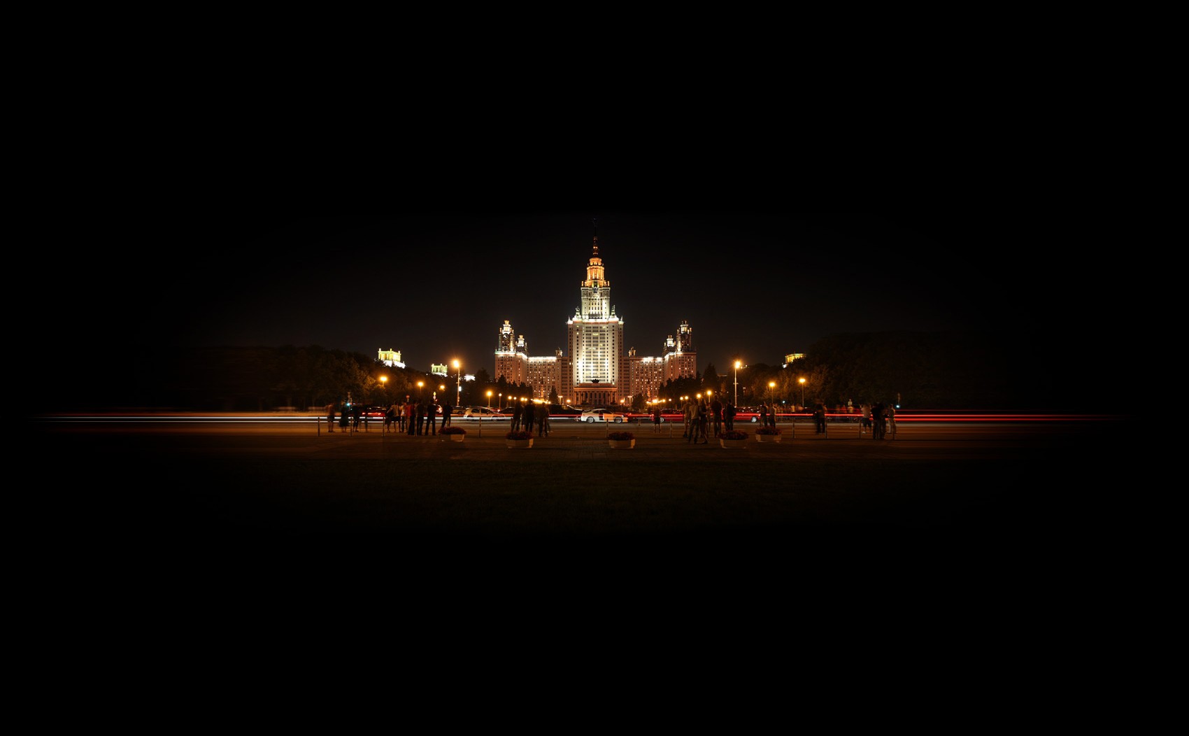 moscow moscow state university night light